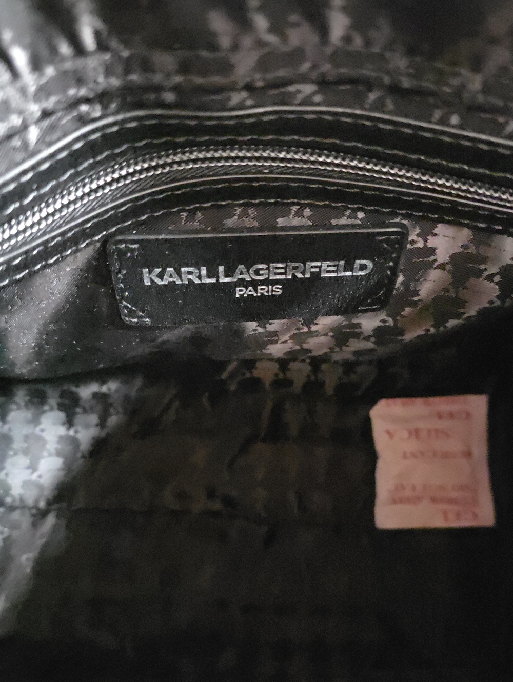 Karl Lagerfeld Tote with Character Appliqué & Matching Clip On Pouch Nwt - Picture 8 of 13